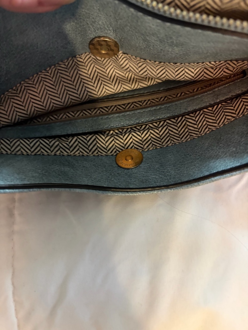 Jen & Co - Classic Women's Crossbody Bag in Light Blue 12x10 - Picture 7 of 10